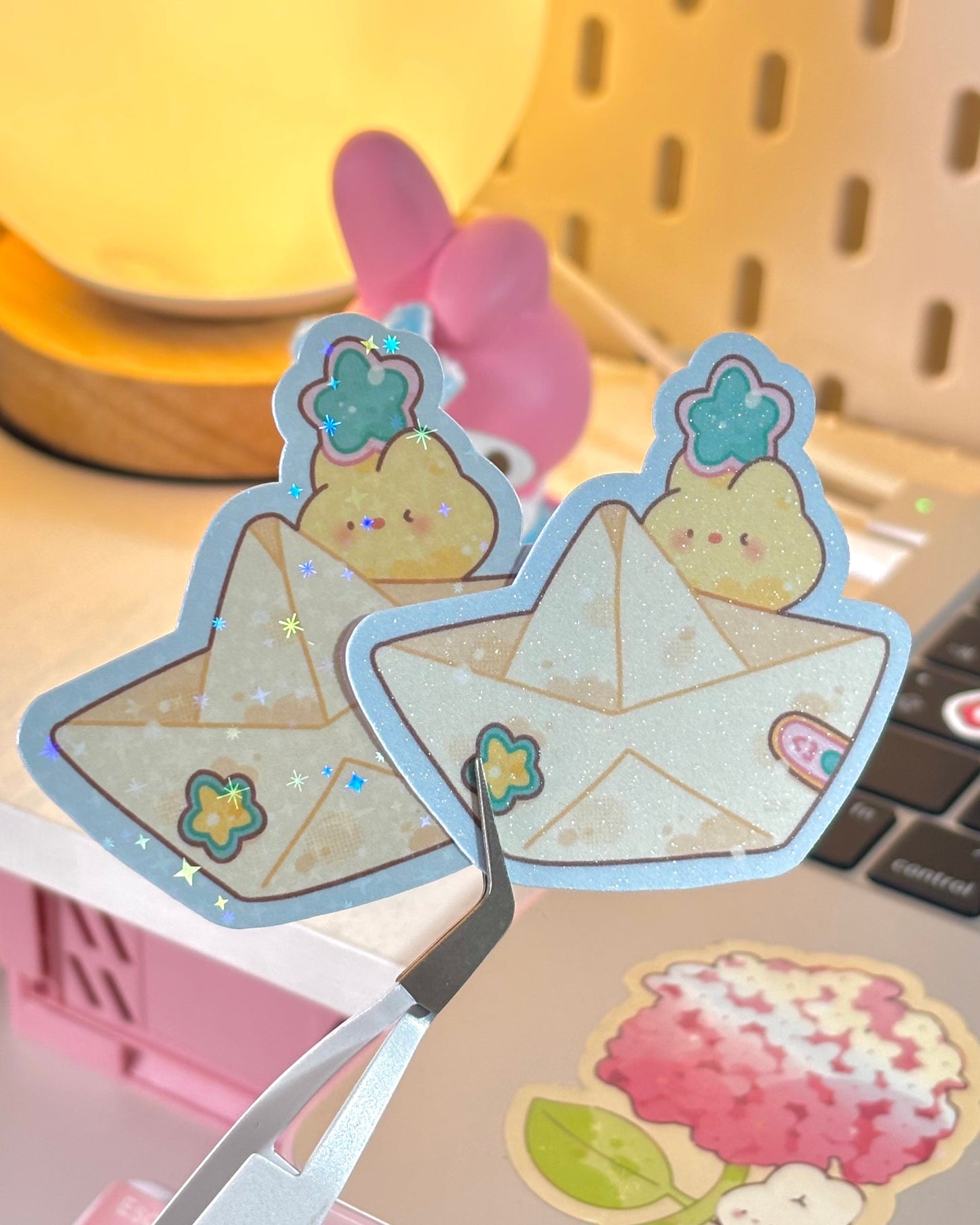 Paper boat sticker