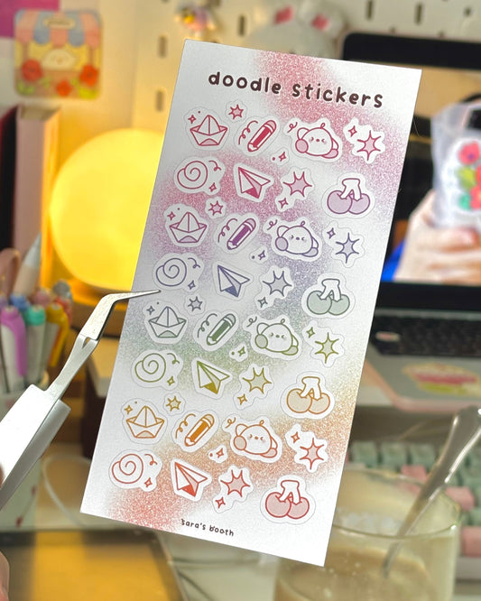 Doodle sticker sheet