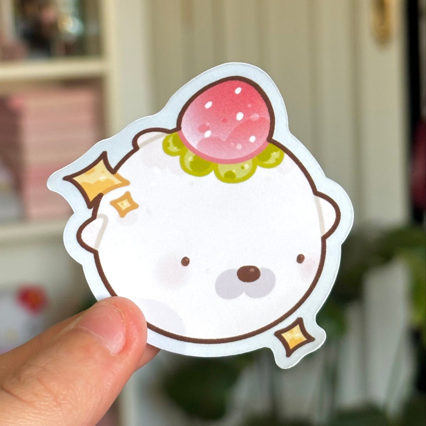 Strawberry seal sticker