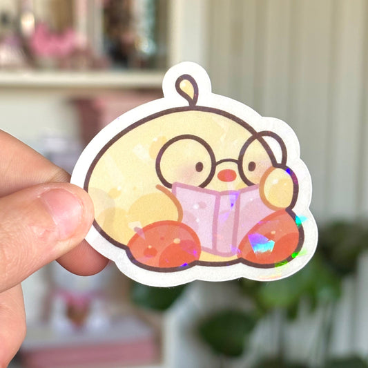Book lover Noy holographic sticker
