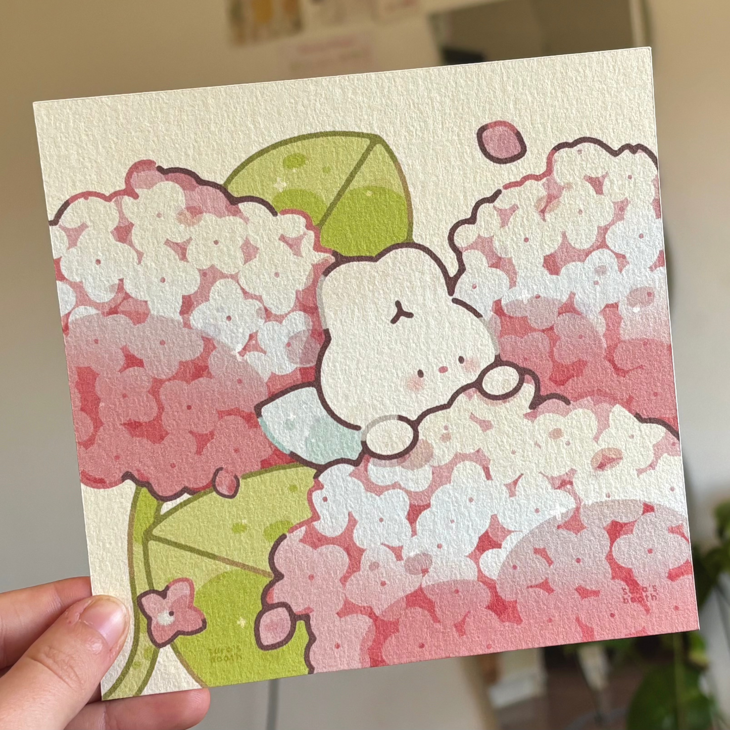 Mel's hydrangea art print